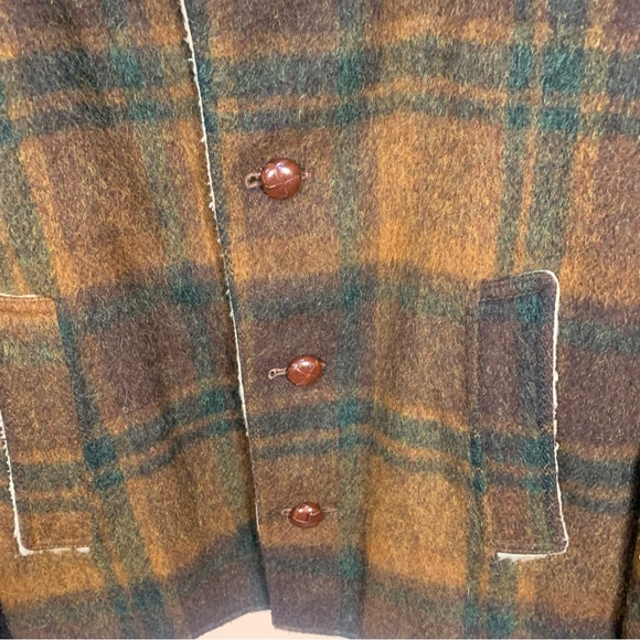 VTG Lakeland Sportswear Buffalo Plaid Sherpa Fleece Lined Jacket - Picture 10 of 15